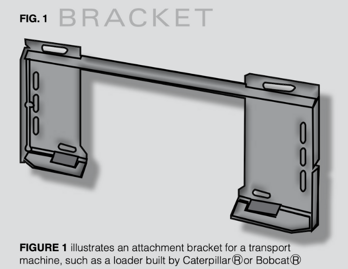 Attachment bracket for a transport machine
